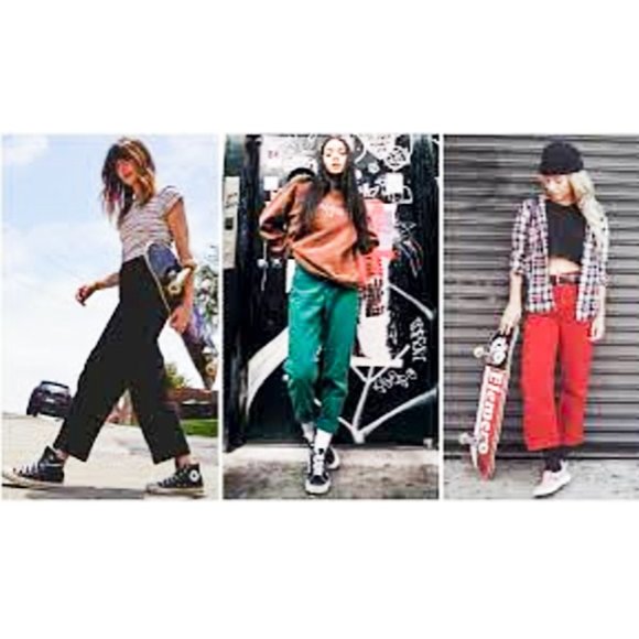 VENICE BEACH THROW BACK WRANGLER 70TH ANNIVERSARY CROPPED SKATER JEANS NWT 29 - Picture 4 of 7